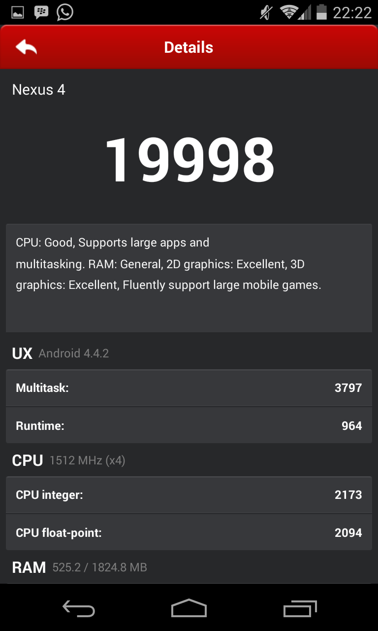 Nexus 4 - Antutu Result 2
