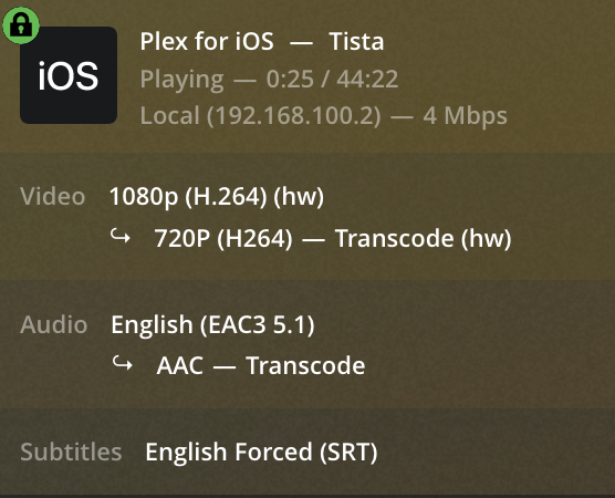 Hardware Acceleration in Plex